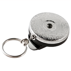 KEY-BAK 美國360度旋轉背夾不銹鋼鍊鑰匙圈 KB0004-011 銀色 95 x 50mm, 1個