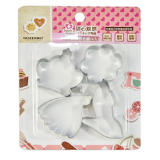 GOZENBO 御膳坊 甜心烘焙餅乾模4件組, 公主派對, 1組