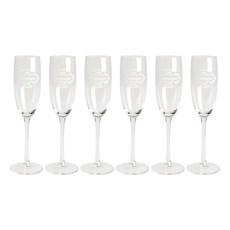 EXCELSA 香檳杯 文飾, 6個, 190ml
