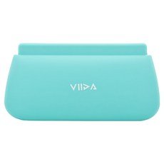 VIIDA Chubby 防水收納袋 (L) 食品級矽膠 防油, 湖水綠, 1個