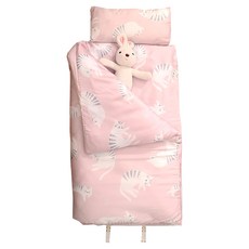 EmBrace 英柏絲 100%純天絲兒童睡袋 含被胎-防踢款-小貓與蝶-粉