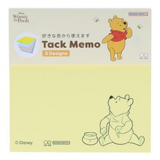 sun-star Tack Memo五色便利貼, 小熊維尼, 100張, 1本