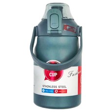 316不鏽鋼保溫杯 大容量 密封防漏 兩種飲用方式, 藍色, 900ml, 1個