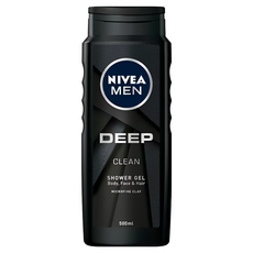 NIVEA 妮維雅 MEN 台灣公司貨 男士清新淨爽沐浴露, 500ml, 1瓶