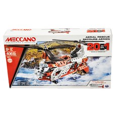SPIN MASTER Meccano Set 8歲以上 406塊零件, 1盒, 麥卡諾 20合1救援直升機 含組裝說明書