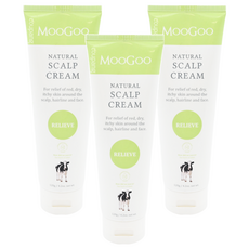 MOOGOO 慕爾果 頭皮調理霜 120g - 含橄欖油、椰子油，舒緩紅腫敏感頭皮，適用於臉部、頭皮, 3條