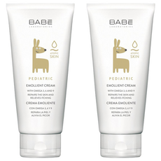 BABE 貝貝實驗室 Pediatric Emollient Cream 舒敏潤膚霜, 含Omega 3, 6和9, 適用於乾燥和易敏肌膚, 200ml, 2條