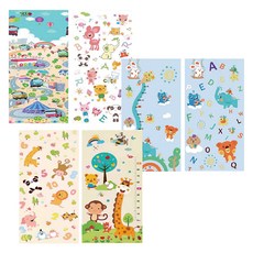 XPE寶寶爬行墊，高密度XPE+PE膜，適用年齡0-14歲，多款可選, 展開196 x 176cm 未展開 + 包裝92 x 42 x 12cm, A 汽車總動員 + 音樂小象