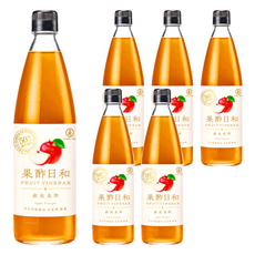 KONG YEN 工研 果酢日和 蘋果果酢, 含50%以上濃縮蘋果還原果汁，添加果寡糖，維持消化道機能, 590ml, 6瓶