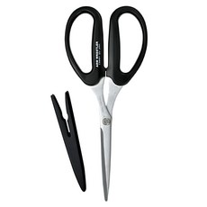 CANARY 長谷川刃物 剪刀大力士 加強長刃, 全長190mm 刃渡68mm 高級不鏽鋼材質, 黑色, 1個