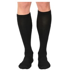 足健美襪品 彈力萊卡舒壓膝下襪, 丹尼數 280D/360D/450D, XL, 黑色