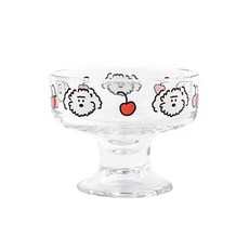 Romane corp. 189毫升 玻璃甜點杯, 櫻桃小狗款, 1個