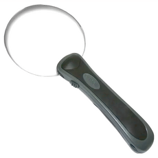 CARSON 卡薾紳 無框好拿握放大鏡 圓, LED 光學級壓克力鏡片 20x9x2.7cm, 1個