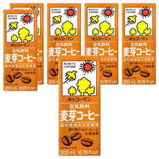 KIKKOMAN 龜甲萬 豆乳 麥芽咖啡風味 200mL, 6入