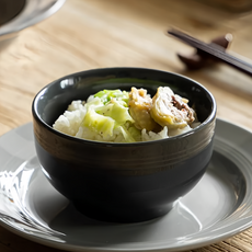 WORTH IT 渥思 歐式簡約純色陶瓷碗 碗口直徑11.4cm, 黑色, 1個