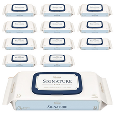 Bebesup 經典藍 嬰兒濕紙巾套裝 75 gsm x 12包, 32張