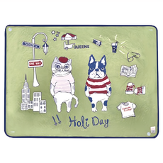 kUSUgURU JAPAN 日本眼鏡貓 ANIMAL MODE 動物風尚系列 薄毯/膝蓋毯