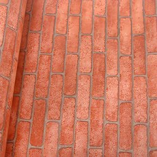 WALL ART 仿真立體磚紋 防水自黏壁紙 PVC材質, 古厝紅磚