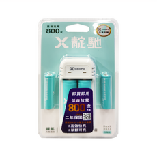 OXOPO 乂靛馳 XN Nano系列 3號/4號 鎳氫電池 雙槽充電組, 1組