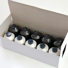 COTTONVILL 高級縫紉機線組 45號款 1700公尺 韓國製造, 黑色+白色, 10捲