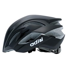adisi 自行車帽, 輕量設計, 耐熱抗衝擊聚碳酸酯材質, 19個通風孔, L-XL(58-62cm), 霧黑, 1個
