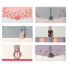 TOCTOC 1000 傳統感謝信封6件組 Season 2 173 x 85mm, 1組, 混和顏色