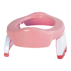 POTETTE plus 可攜式兒童馬桶，最高承重35kg, 蜜桃粉色