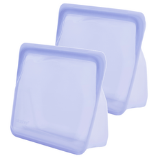 stasher 站立式矽膠密封袋, 1656 mL / 56 fl oz, 可重複使用, 21.5 x 17.5 x 9cm, 2個, 1入