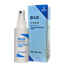 優選生醫 腳氣掰抗菌噴霧 60ml 抗菌除臭 舒緩足部不適, 1瓶, 1件