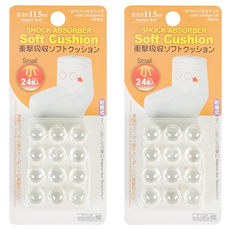 Neon 台灣霓虹 多功能防撞防滑膠粒，24顆入, 6 x 4.5 cm, 透明色, 2組