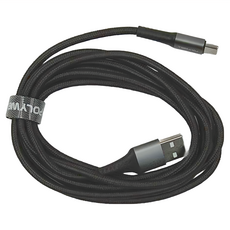 POLYWELL 寶利威爾 USB-Type-c 編織充電線 TPW15-W45-A346, 2m, 黑色, 1條