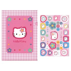 Sun-Star 三麗鷗 L型 A5 資料夾 貼紙套組, 凱蒂貓, 1個