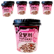 YOPOKKI 炒年糕杯 巧克力味 以大米為原料 微波爐加熱後即可食用 常溫保存, 120g, 6個