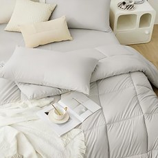 Aaron艾倫生活家 韓系純色石墨烯水洗被/冬被/棉被 單/雙人可用 2kg, 銀河灰