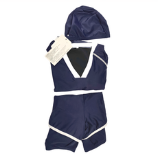 Summer love 夏之戀 大女衝浪裝二件式 泳衣套裝 - 彈性纖維 20% 尼龍 80%, 藍色 + 白色