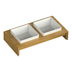 All for Paws 寵物居家系列 架高雙口陶瓷碗 M, 1個