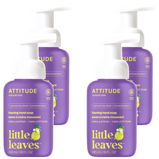 ATTITUDE 艾特優 兒童泡沫洗手乳 香草&梨 295mL, 4瓶