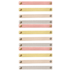 ekax 壓扣整線器四件組 PU皮革, 長條, 3組