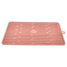 SHCJ 生活采家 Morandi色系日式矽膠瀝水隔熱墊 約長44*寬20cm 顏色隨機 全矽膠, 顏色隨機 全矽膠日式, 1個