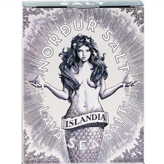 NORDUR 冰島女神 海鹽片 黑鹽 富含北極海微量礦物質 手工製鹽、保有天然海鹽結晶原型 無抗凝結劑、無添加 冰島天然認證, 100g, 1盒