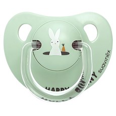 Suavinex 蘇維妮 Happy Bunny 兔子款安撫奶嘴 第2階段, 6個月以上, Rabbit Mint, 1個
