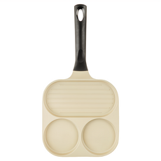 comet Kitchen 電磁爐可適用三格平底煎蛋鍋, 21cm, 1個