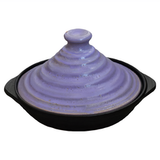 日本製 萬古燒藤紫塔吉鍋, 1個