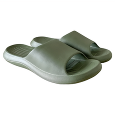 i Slippers 晴光系列 室內室外兩用拖鞋，台灣製造，輕盈耐穿EVA材質，厚底耐磨減震，防滑, XL(42~43), 軍綠, 1組