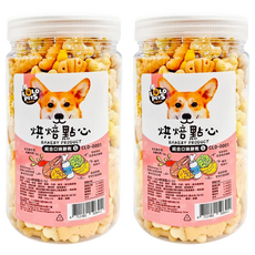 LOLO pets 烘焙點心 餅乾 S號 富含Omega-3 幫助消化 保護骨骼, 綜合口味, 430g, 2罐