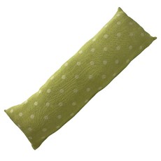 J&N 綠圓點彈性長抱枕 120 x 40cm - 舒適支撐 居家活力, 綠色