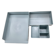 mohe 木暉居家 日式無印風桌面收納盒 A4 + A5 + 筆筒文具三件組 700g, 藍色, 1組