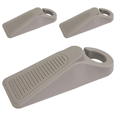 Aguard 可掛式門擋 掛鉤型設計 預防風吹自動關門, 灰色, 3個