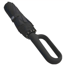 OH rain 環扣自動傘，PU烤漆傘柄, 黑色