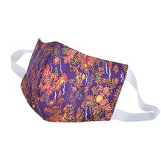 Osun 歐桑生活 防疫3D立體三層防水運動透氣布口罩 成人款 台灣製造 日本紫花, 22 x 12cm